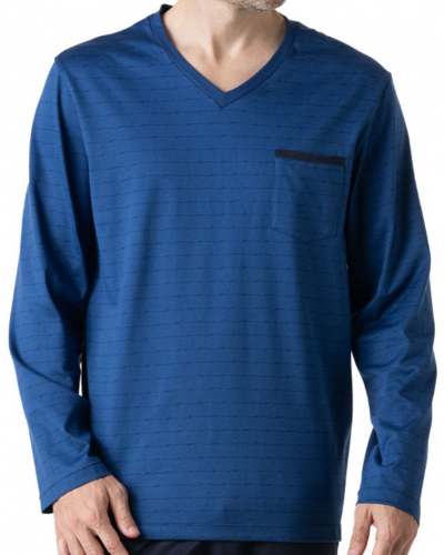 Pijama largo 100% algodón Eminence Mercerise (Azul)