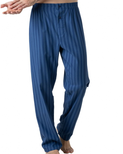 Pijama largo 100% algodón Eminence Popeline (Rayas azules)