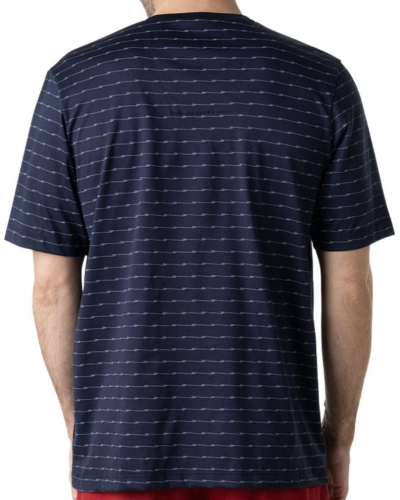 Short pyjamas 100% Cotton Eminence Mercerise (Navy Rope Print)