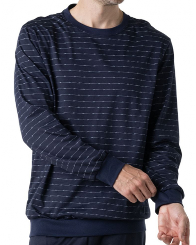 Pijama largo 100% algodón Eminence Mercerise (Azul marino)