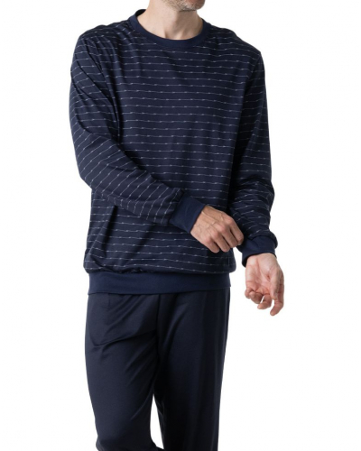 Pijama largo 100% algodón Eminence Mercerise (Azul marino)