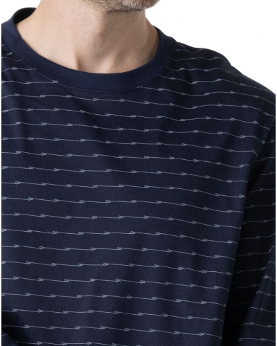 Pyjama long 100% Coton Eminence Mercerisé (Marine)