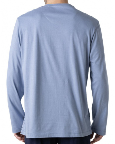 Pyjama long 100% Coton Eminence Made In France (Ciel)