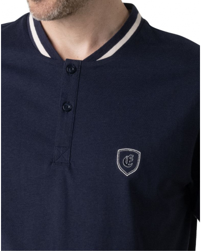 Pijama corto de Jersey 100% algodón Eminence (Azul marino)
