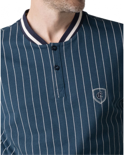 Short Pyjamas in Jersey 100% Cotton Eminence (Cobalt)