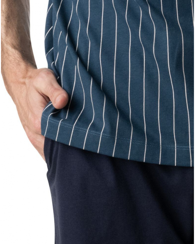 Short Pyjamas in Jersey 100% Cotton Eminence (Cobalt)