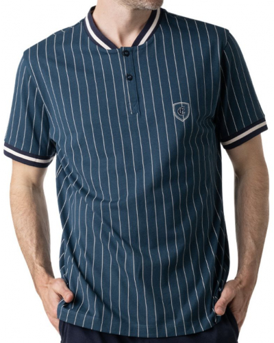 Pyjama court en Jersey 100% Coton Eminence (Cobalt)