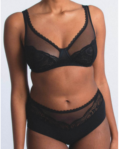 Soft balcony bra Maison Lejaby Envie (Black)