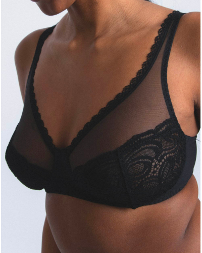 Soft balcony bra Maison Lejaby Envie (Black)