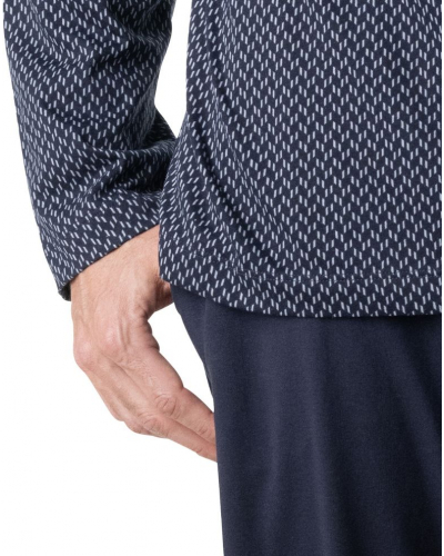 Pijama largo 100% algodón Eminence Business (Chevron/Azul marino)
