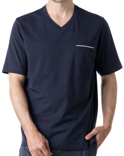 Pyjama court 100% Coton Eminence Business (Marine/Chevron)