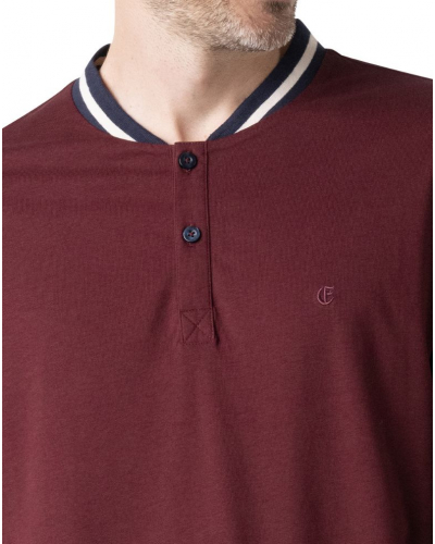 Pijama largo 100% algodón Eminence Casual (Burdeos)