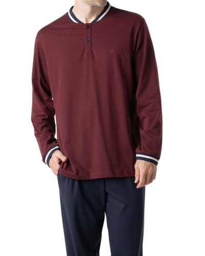 Long Pyjamas 100% Cotton Eminence Casual (Burgundy)