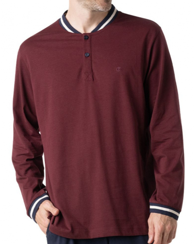 Pijama largo 100% algodón Eminence Casual (Burdeos)