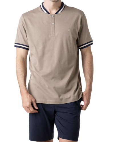 Pijama corto 100% algodón Eminence Casual (Arena)