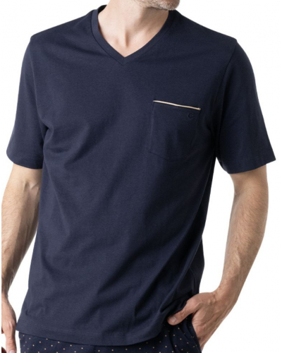 Pijama corto 100% algodón Eminence Signature (Azul marino)