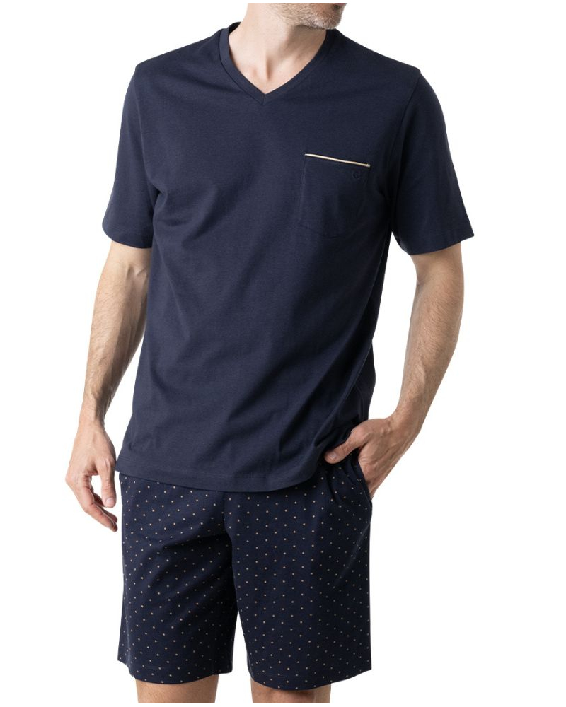 Short Pyjamas 100% Cotton Eminence Signature (Navy)