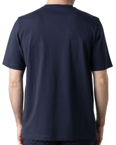 Pijama corto 100% algodón Eminence Signature (Azul marino)