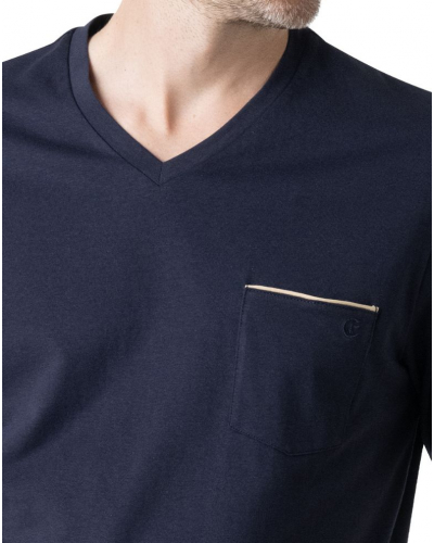 Pyjama court 100% Coton Eminence Signature (Marine)