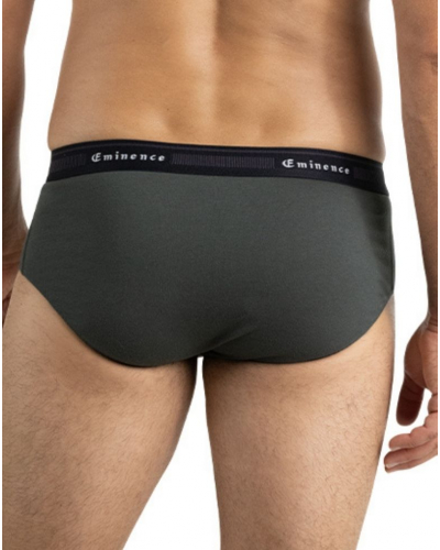 Lot de 3 slips coton bio Eminence Tailor (Marine/Vert/Noir)