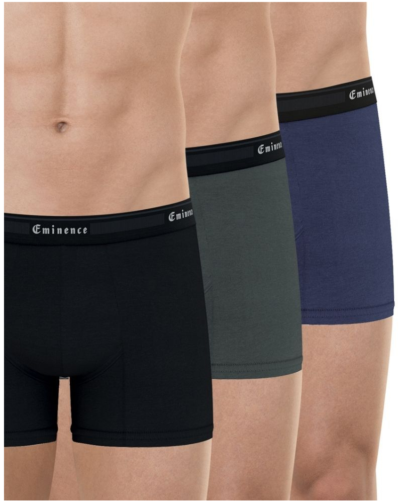 Pack of 3 organic cotton boxers Eminence Tailor (Marine/Vert/Noir)