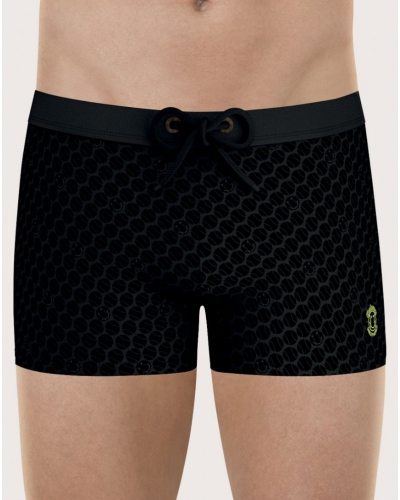 Bóxer de baño Smiley World X Eminence (Negro con estampado de tenis)