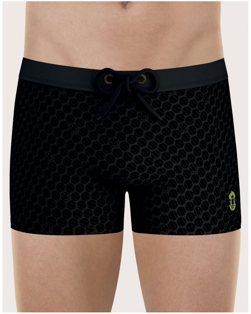 Bóxer de baño Smiley World X Eminence (Negro con estampado de tenis)