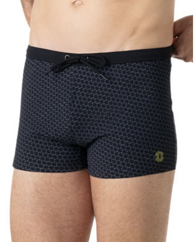 Smiley World X Eminence Swim Boxer (Black with Tennis Print)