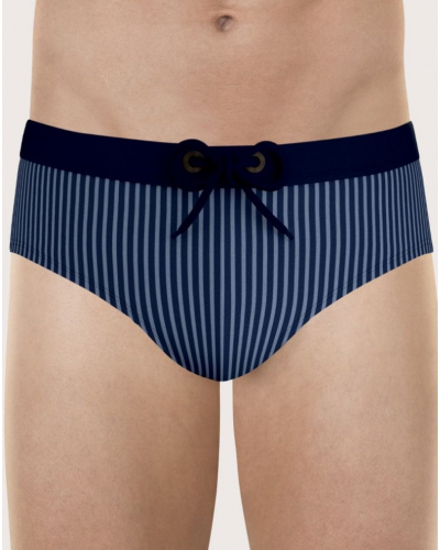 Eminence Swim Brief (Navy Stripe)