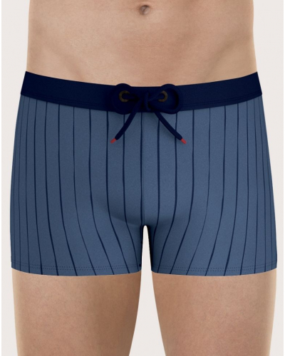 Boxer de bain Fabriqué en France Eminence (Bleu rayure marine)