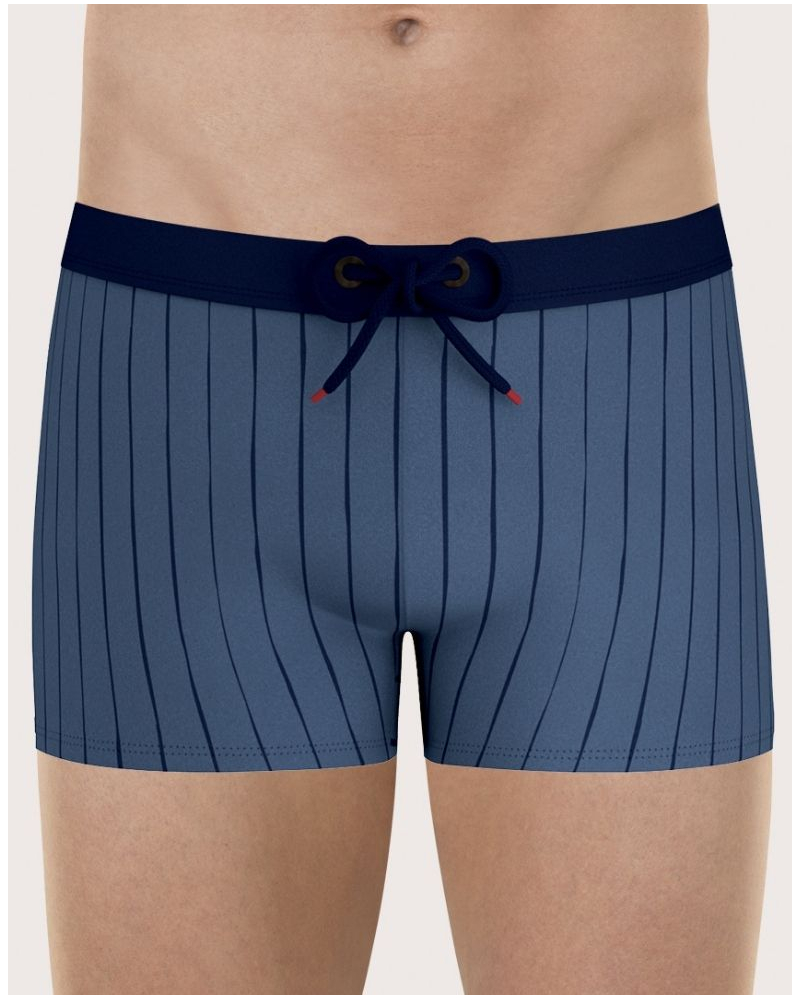 Boxer de bain Fabriqué en France Eminence (Bleu rayure marine)