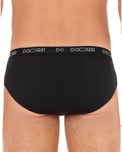 Pack of 3 cotton briefs HOM Boxerlines (Noir/Gris/Marine)