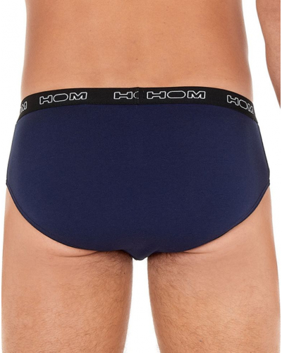 Pack of 3 cotton briefs HOM Boxerlines (Noir/Gris/Marine)