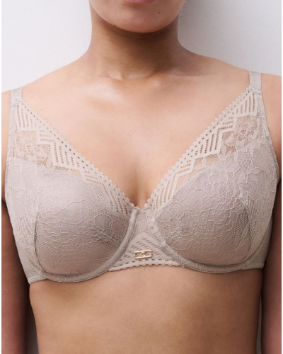 Sujetador preformado plunge Chantelle Origins (Gris Minéral)