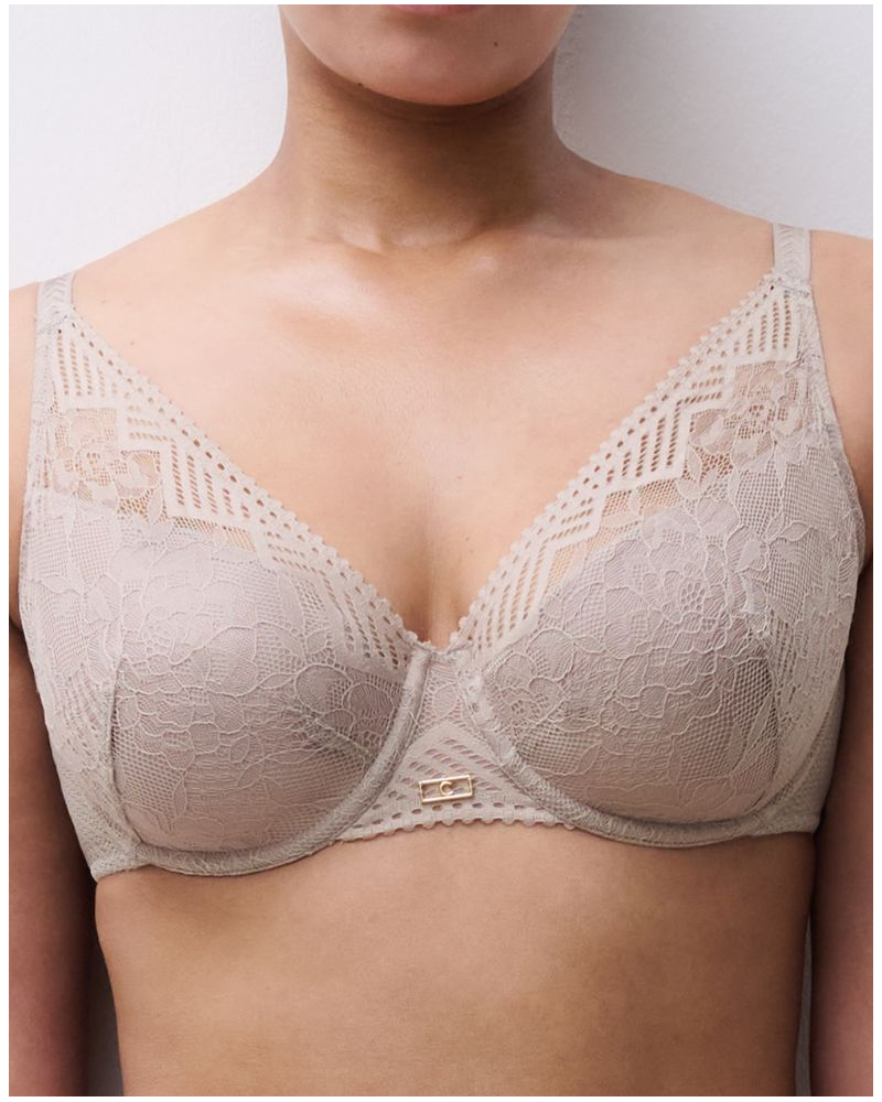 Sujetador preformado plunge Chantelle Origins (Gris Minéral)