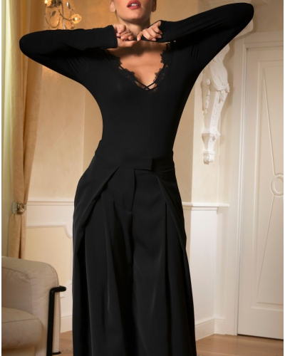 Body manches longues en modal Lise Charmel Diva Glamour (Noir)