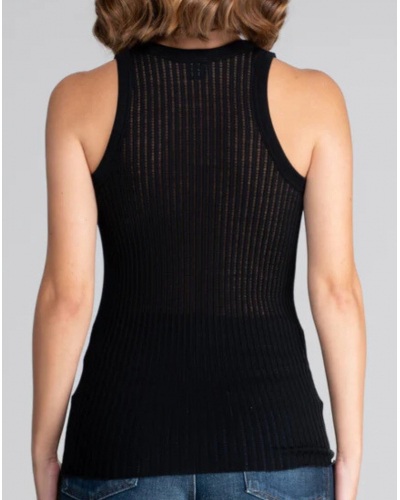 Top sans manches laine et soie Oscalito 7490 (Noir)