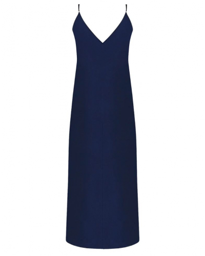 Long silk nightdress Lise Charmel Eclat Couture (Bleu Night)