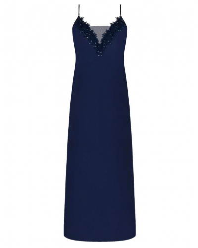 Long silk nightdress Lise Charmel Eclat Couture (Bleu Night)