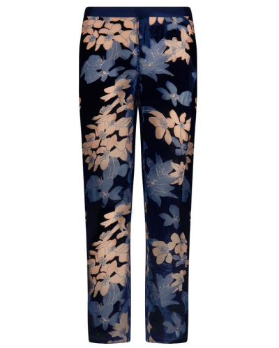 Pantalon en velours dévoré Lise Charmel Eclat Couture (Bleu Night)