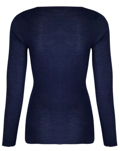 Camiseta mangas largas lana y seda Lise Charmel Eclat Couture (Bleu Night)