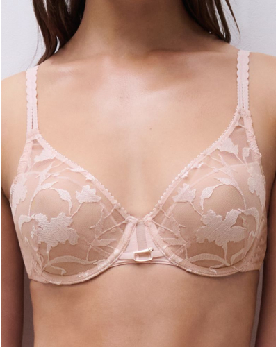 Plunge padded bra Chantelle Idyll (Rose Taffetas)