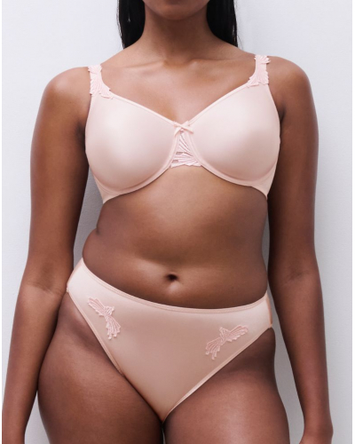 Underwired molded bra Chantelle Hedona (Rose Taffetas)