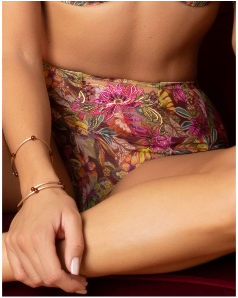 Calzoncillo cintura alta Lise Charmel Danse des Fleurs (Fushia Vert)