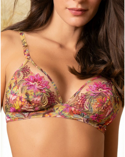 Wireless bra Lise Charmel Danse des Fleurs (Fushia Vert)