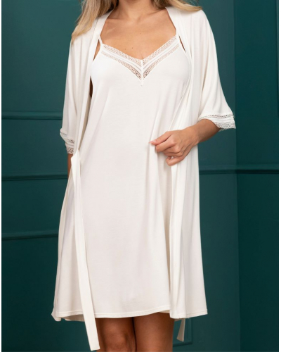 Salto de cama Antigel Simply Graphic (Ecru Nacre)