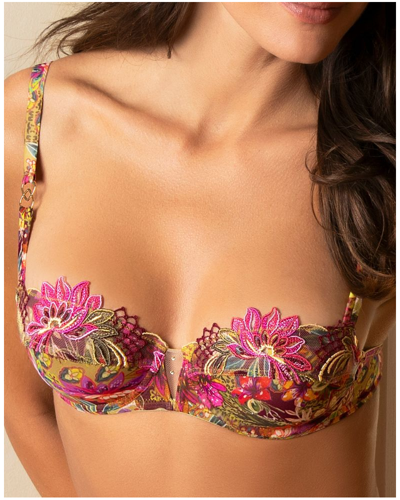 Sujetador corbeille Lise Charmel Danse des Fleurs (Fushia Vert)