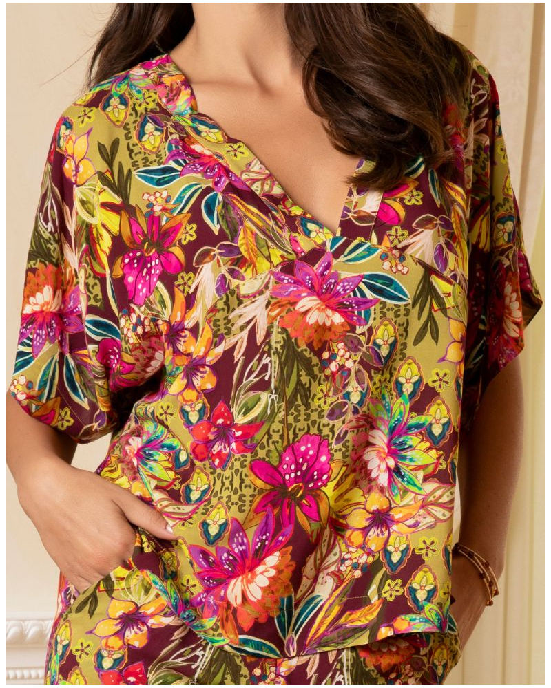 Top Lise Charmel Danse des Fleurs (Fushia Vert)