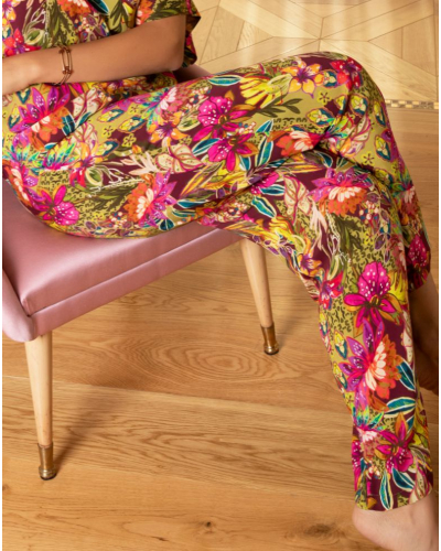 Pantalon Lise Charmel Danse des Fleurs (Fushia Vert)