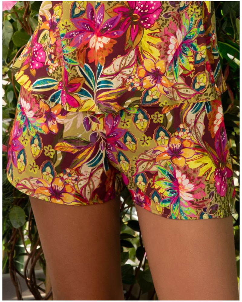 Pantalon corto Lise Charmel Danse des Fleurs (Fushia Vert)